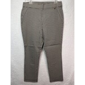Rafaella 16 Pull On Pants Stretch Faux Pockets Houndstooth Womens